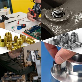 Self-Tapping Thread Inserts Thread Repair Kit, Thread Repair Kit Repair Insert M2 M3 M4 M5 M6 M8 M10 M12 Heli Coil for Metal and Plastic Processing Industry (Pack of 124)