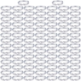 Pack of 100 key rings, key rings, DIY key ring accessories, for keys, necklaces, bracelets, earrings, crafts, ornaments and DIY art (10 mm)