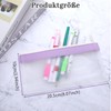 Pack of 4 20.5 x 10 cm Transparent Pencil Case