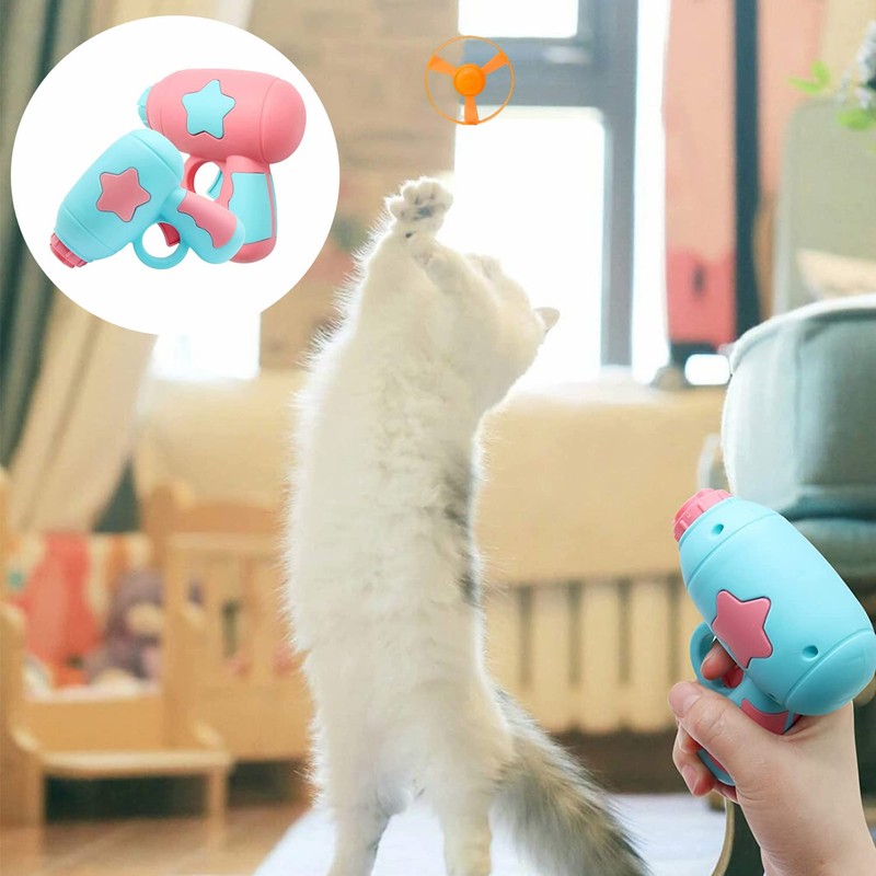 WVRLY Colourful Cat Fetch Toys Cat Chasing Flying Propeller Cat