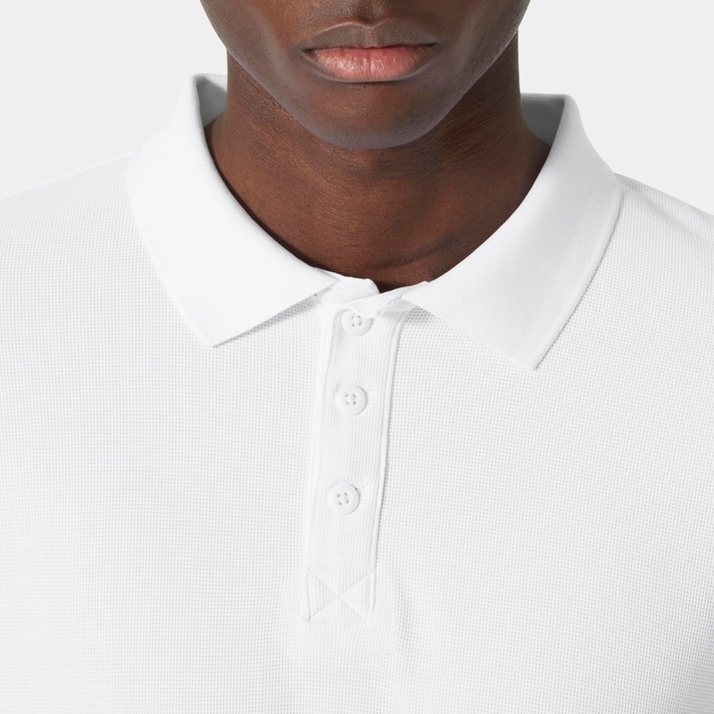 Helly Hansen Men's Crewline Ls Polo, White, M