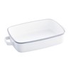 365methods Fuji Hollow Oven Dish White x Light Gray Shallow
