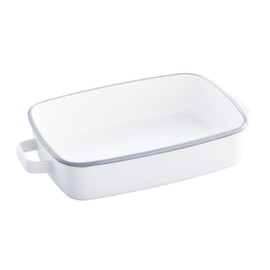 365methods Fuji Hollow Oven Dish White x Light Gray Shallow Type M Size 1.6L YY-HM.W