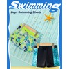 BeLikeFish Boys Swimming Trunks 5-14 Years - Quick Dry Swim