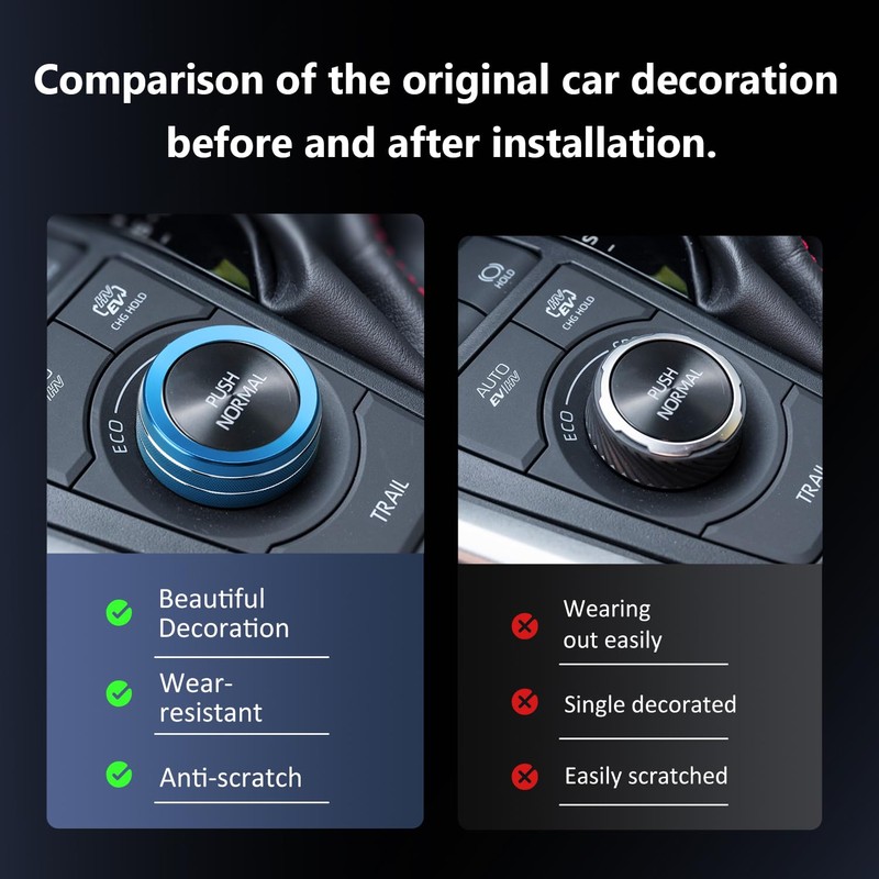 Auovo Drive Mode Control Switch Knob Cover Compatible with Toyota