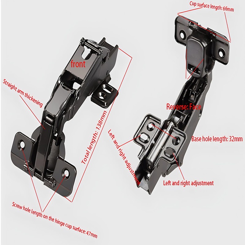 Fully Covered Frameless Cabinet Hinge, 2pack 165 Degree ConceSoft Close