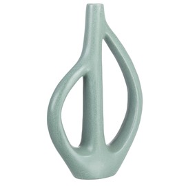 Bloomingville Stoneware Sculptural, Matte Blue Vase