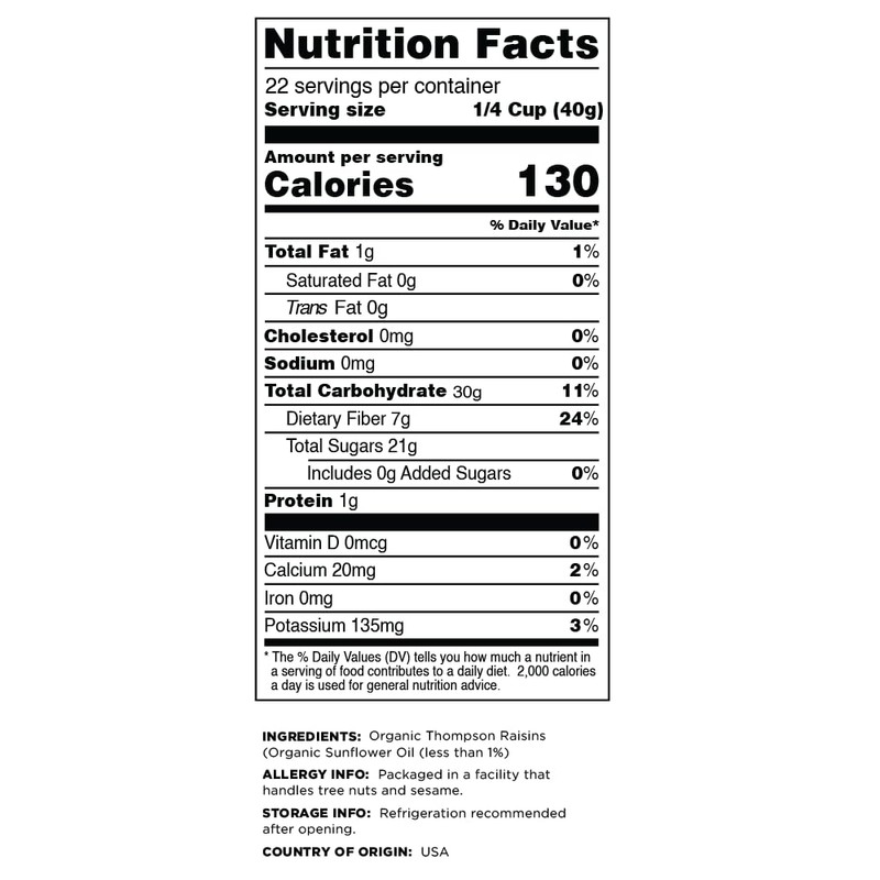 Terrasoul Superfoods Organic Raisins, 2 Lbs - Seedless | No-Sugar