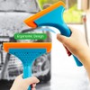3 Pcs Flexible Silicone Squeegee, FineGood 5.9” Blade Window Squeegee