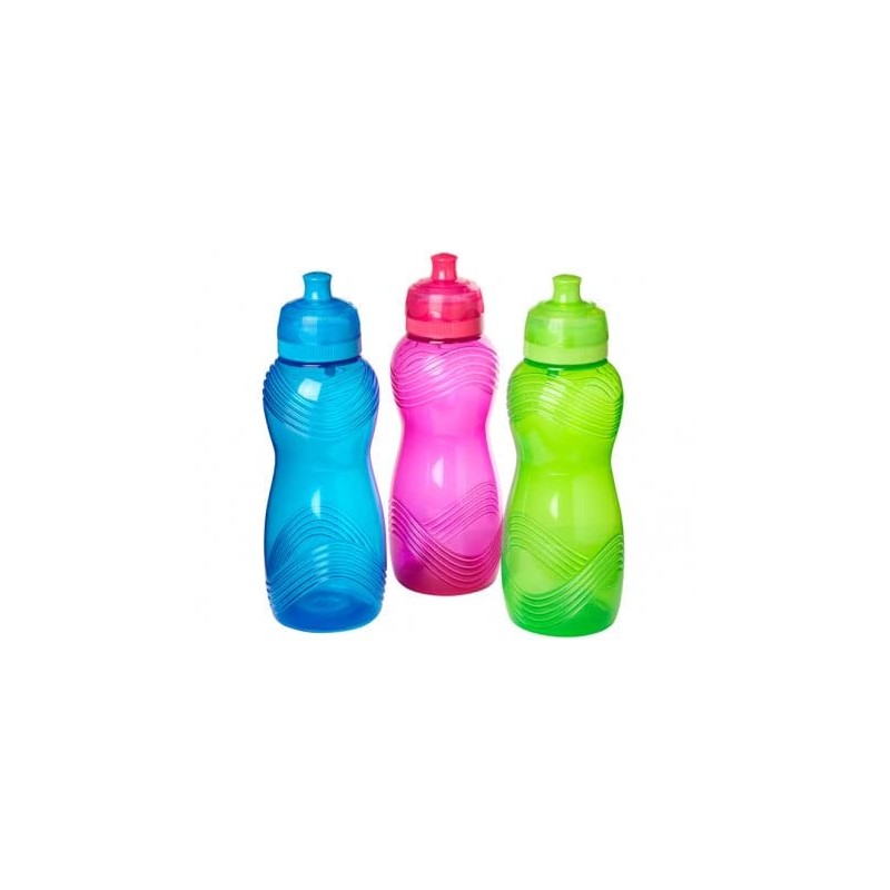 Sistema Twist 'n' Sip Plastic Water Bottle, Assorted Colours, 460
