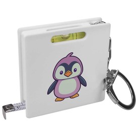 Azeeda 'Cute Penguin Kawaii Style' Keyring Tape Measure/Spirit Level Tool (KM00035740)