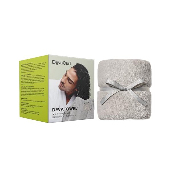 DevaCurl Microfiber Anti-Frizz Hair Towel | Gently Dries | Gray