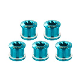Chooee Single/Double Bike Chainring Bolts, M8 Bicycle Chain Ring Bolts and Nuts For MTB/Mountain Bike/Road Blue