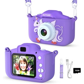 Children's Camera, 2.0 Inch Display Digital Camera, Gifts for 3 4 5 6 8 7 9 10 11 Years Boys and Girls, 1080P HD Anti-Drop Camera for Birthday Gift, Christmas Toy (Purple)
