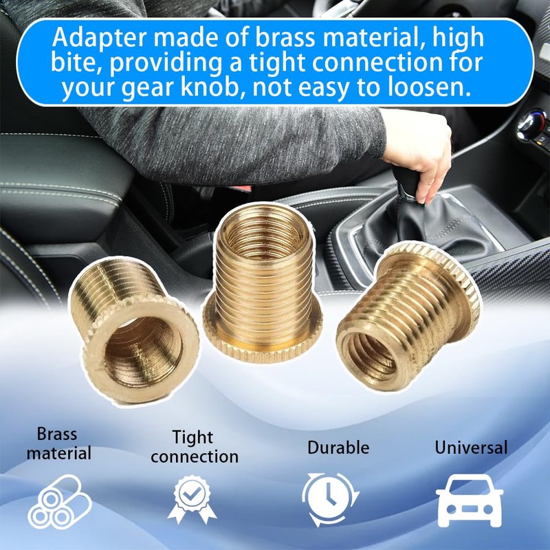 YRMST Shift Knob Thread Adapters Universal M8 X 1.25, M10