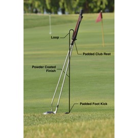 Stepkick Caddy by Bronwcyk - The World's Premier Golf Club Stand. Watch Video. (Black)