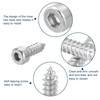 sourcing map M4 Hex Socket Head Cap Self-Tapping Screw, 100Pcs