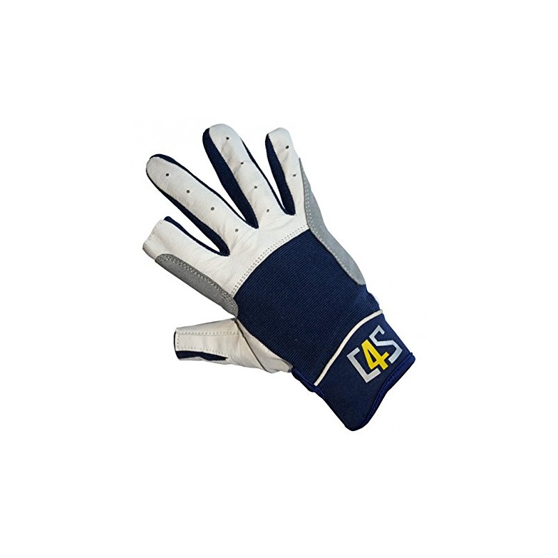 crazy4sailing Cruising Sailing Gloves with 2 Fingers Cut, Colour: Navy
