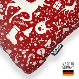VOID Winter Rentier Schnee Kissenbezug Kissenhülle Sofakissen Kissen Deko Weihnachten Winter Weihnachtsdeko, Kissen Größe:50 x 50 cm