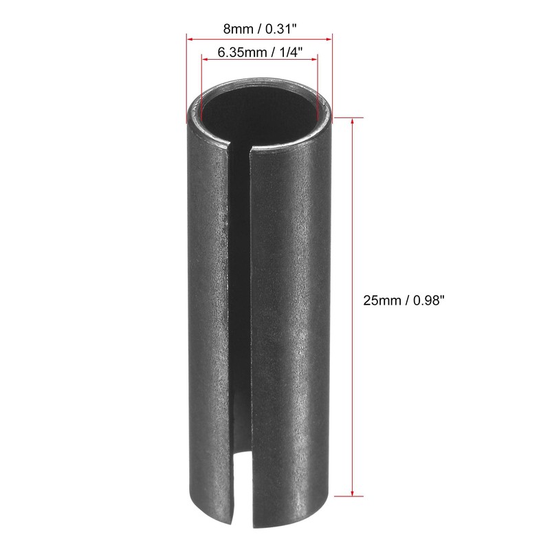 sourcing map Router Collet Driver Adapter Convert 8mm to 6.35mm