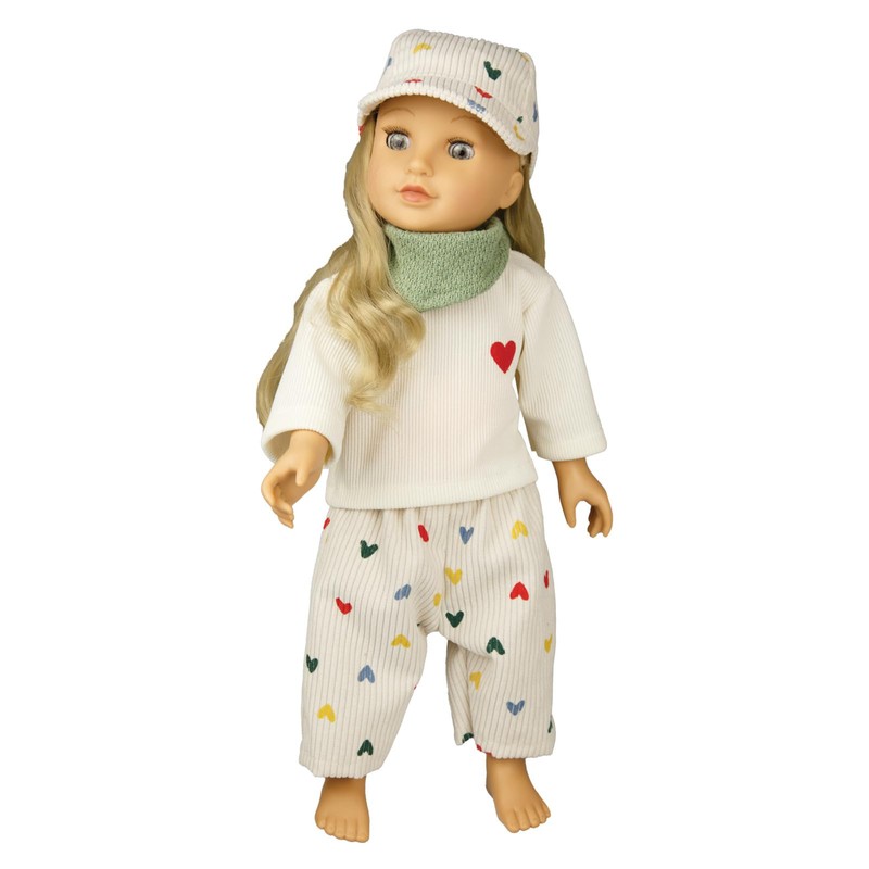 Heless 1531 - Cappellino per Bambole ''Heart Confetti'' in Beige