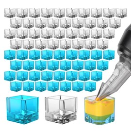 BAMTTOO 200pcs Tattoo Ink Caps Disposable Tattoo Ink Cups Pigment Cap Plastic Tattoo Ink Cup For Tattoo Permanent Makeup Container Cap Tattoo Supplies Tattoo Kits