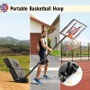 Unbranded 44 Inch Backboard Adjustable Basketball Hoop Outdoor 10FT Portable