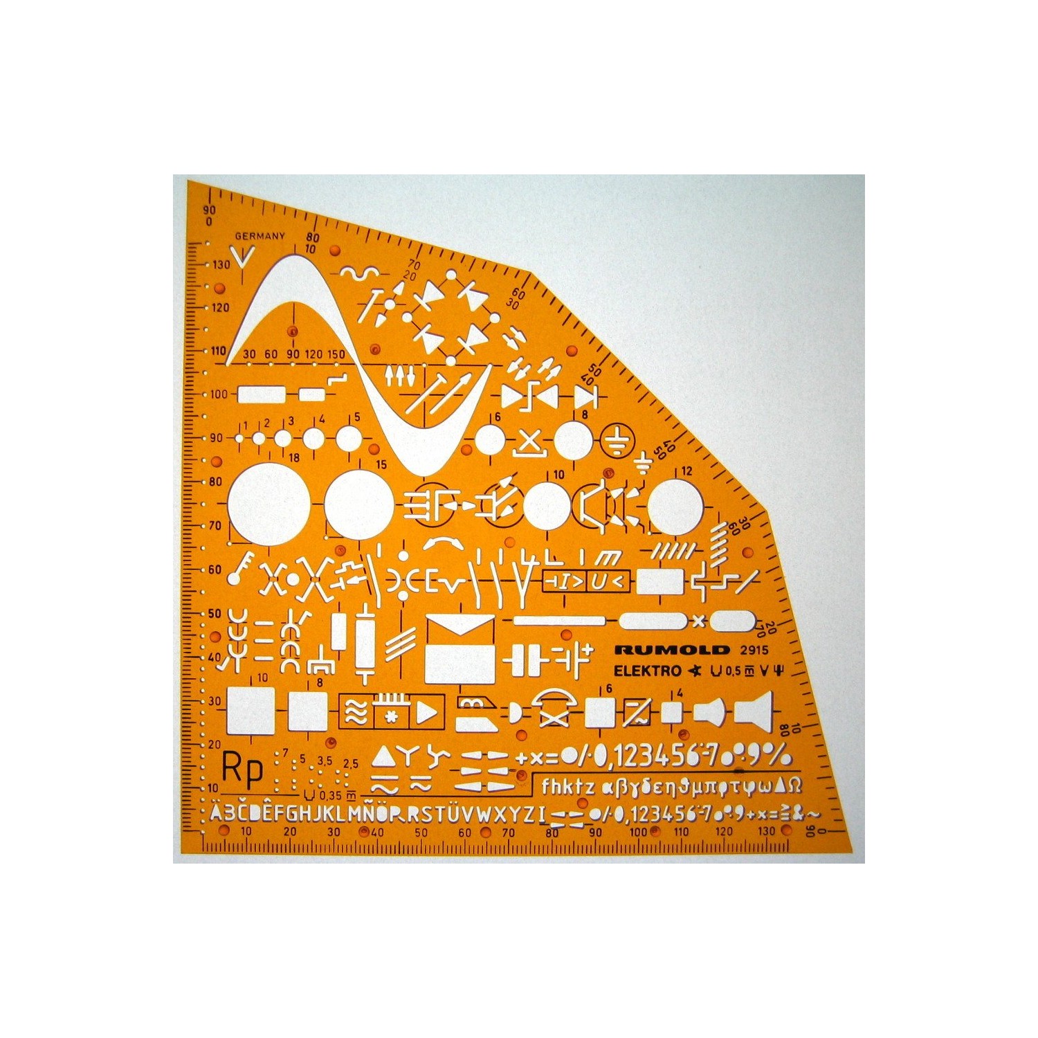 Electrical and Electronic Installation Symbols Drawing Template Stencil ...