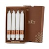 Root Candles 4-Count Unscented Dinner Candles Dripless Beeswax Enhanced Grecian