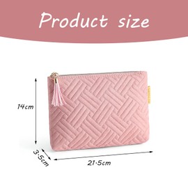 RTRTGS 1 Piece Cosmetic Bag for Women Portable Bag Multifunctional Organiser Mini Travel Bags for Makeup Brushes Lipstick Packing Cube, pink