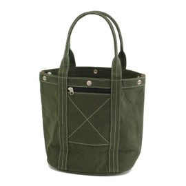 Hinomoto Canvas Waterproof Canvas Tote Bag, M No.217M, green (moss green)