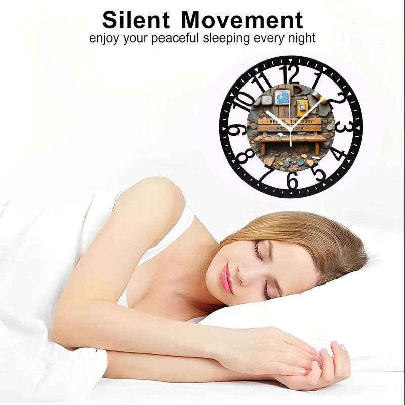 25cm Industrial Loft-Style Iron Wall Clock with Visible Weld Seam