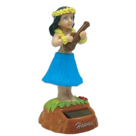 Hula Girl with Ukulele Solar Doll