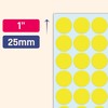 1000 Pieces, 25mm - Yellow Dot Stickers, Round Circle Sticky