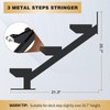 3 Pack Steel Stair Stringer, 3 Steps Stair Riser, Outdoor