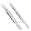FEITA Precision Tweezers Stainless Steel Straight & Slanted Tip Best