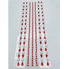 Syntego Assorted 26cm Red Self Adhesive Acrylic Teardrop Gems and