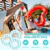FYSUIMU 3Pcs Inflatable Pool Float Retro Blue Checkered Swim Rings