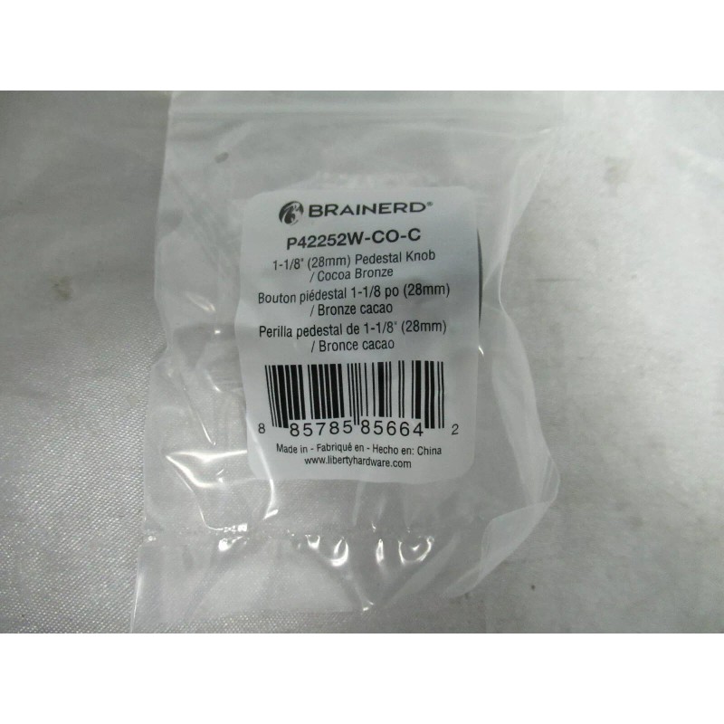 Brainerd 12pk Brainerd P42252W-CO-C 1-1/8" Pedestal Knob/Cocoa Bronze 885785856642