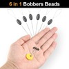 Realure 60 Pcs Fishing Float Stops, 6 in 1 Rubber