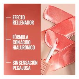Maybelline Lifter Gloss Extended Brillo Labial de Larga Duración con Ácido Hialurónico, Labios Voluminosos e Hidratados hasta por 4 H, Aplicador XL,  