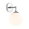 XiNBEi Lighting Globe Wall Sconce Modern 1 Light Chrome Sconce