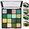 16 Colors Green Eyeshadow Palette,Shimmer Matte Eye Shadow Palette Long