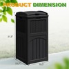 Greesum 33 Package Delivery Box for Outside, Waterproof Resin Garbage