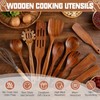 Wooden Spoons for Cooking, 11Pcs Wooden Kitchen Utensil Set, Natural
