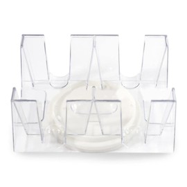 2 Deck/6 Deck Card Tray, Smooth Plastic Rotating Canasta Card Tray Convenient Playing Card Holder Clear Card Game Organizer (Put 6 Poker)