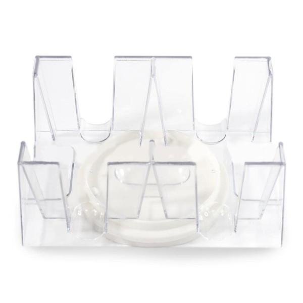 2 Deck/6 Deck Card Tray, Smooth Plastic Rotating Canasta Card