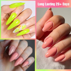 MTSSII Glow in the Dark Gel Nail Polish Luminous Neon Green Yellow Pink Gel Polish Set Nude Pink Neutral Beige Skin Tone Gel Nail Polish Set for DIY Nail Art Design 8Pcs(Glow+Nude)