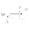 OFFO Shower Arm with Flange 25cm(10 inch) Universal Wall-Mounted Replacement