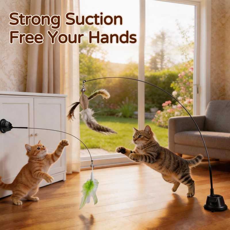 WOWOOF PET Interactive Cat Toys for Indoor Cats, Flying Bird